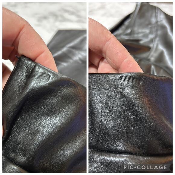 Pairadize Assthetic Vegan Leather Pants M Classic Black High Waist Skinny Shiny - Picture 10 of 10